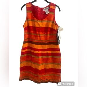Jessica Howard Colorful Sheath Sleeveless Summer Dress Sz(12)Vintage